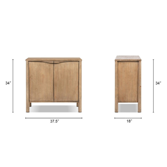 Nolan - 2 Door Accent Cabinet - Antique Brown Jennifer Taylor Home