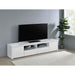 Garner - 2 Door Stand With Drawers Media Console - Gloss White Furniture Max