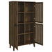 Sakai - 4 Door Tall Accent Cabinet With Slatted Doors - Brown Furniture Max