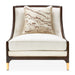 Belmont Place - Accent Chair - Cream / Espresso Michael Amini