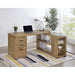 Caelum - L - Shaped Computer Desk With 3 Drawers - Mango Color Furniture Max