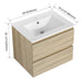 Wall Mounted Bathroom Vanity & Sink, 2 Soft Close Drawers Home Essentials