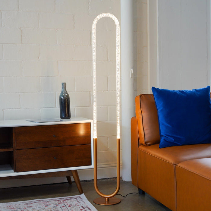 Zeon - LED Floor Lamp, 110 - 120V - Bronze Ashcroft Furniture