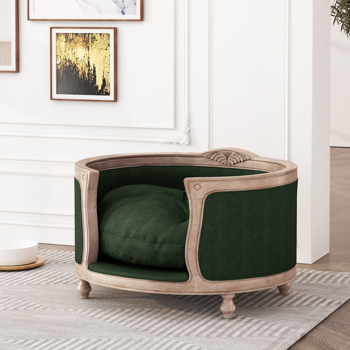 Pet Bed - Old Pine - Rattan / Fabric
