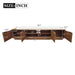 TV Stand, Entertainment Center & Fluted Door & Cable Management, Soft Closing Hinges - Walnut Hearth and Haven