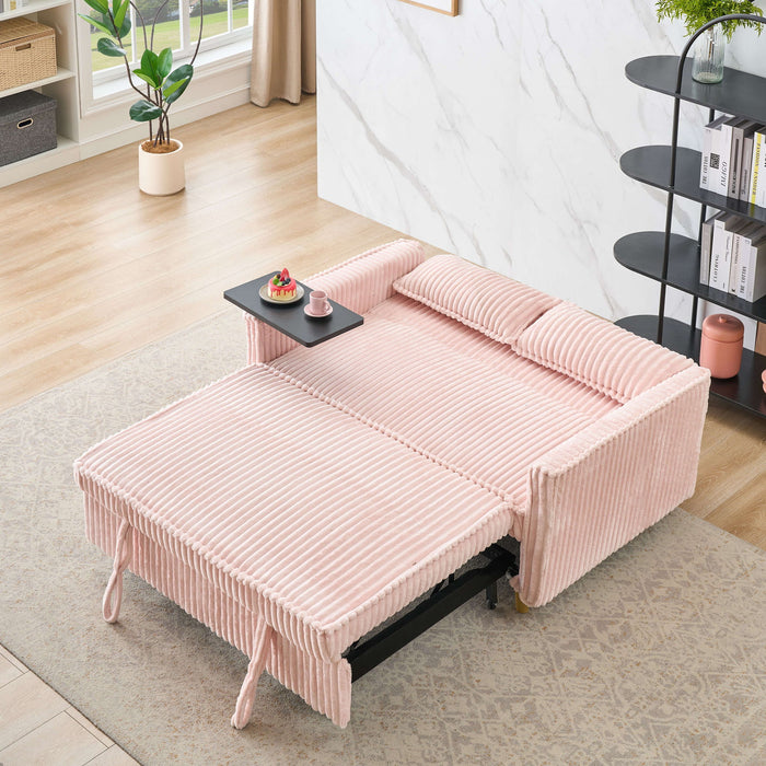 Pull Out Sofa With Movable Tabletop And USB Ports Home Essentials