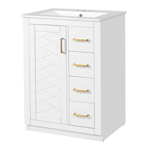 Modern Bathroom Vanity With 1 Door And 3 Drawers Hearth and Haven