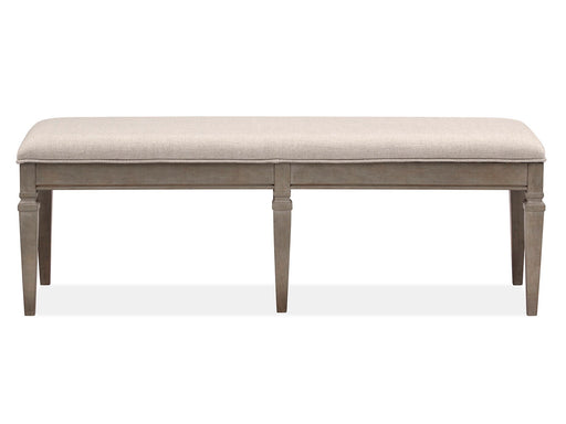 Lancaster - Bench With Upholstered Seat - Dovetail Gray Magnussen Furniture