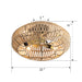 22" Caged Ceiling Fan With DC Motor, 6 Speeds Remote Control For Living Room - Rattan Daily Nest