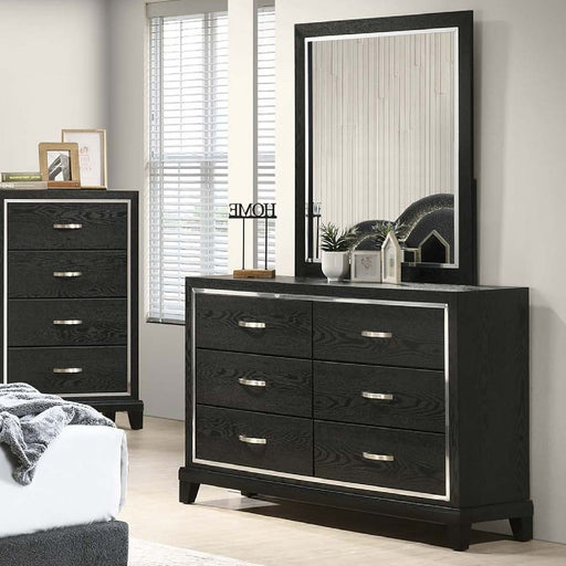 1 Piece Dresser With Tapered Legs Furniture - Black Home Essentials