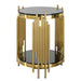 Elegant Round Table With Double Layer Tempered Glass Top And Stainless Steel Frame For Living Room Home Essentials