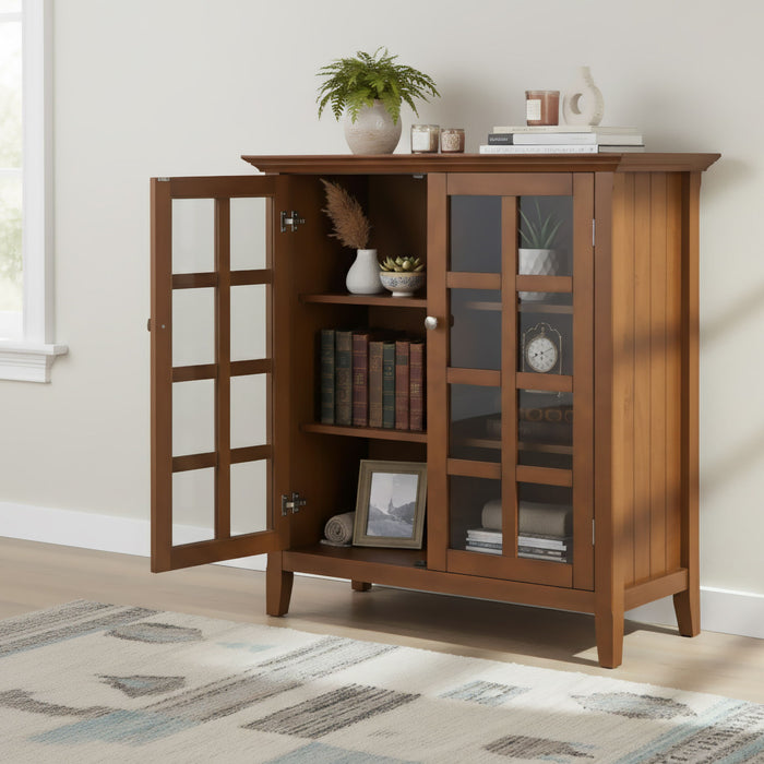 Acadian - Medium Storage Cabinet, Handcrafted Simpli-Home