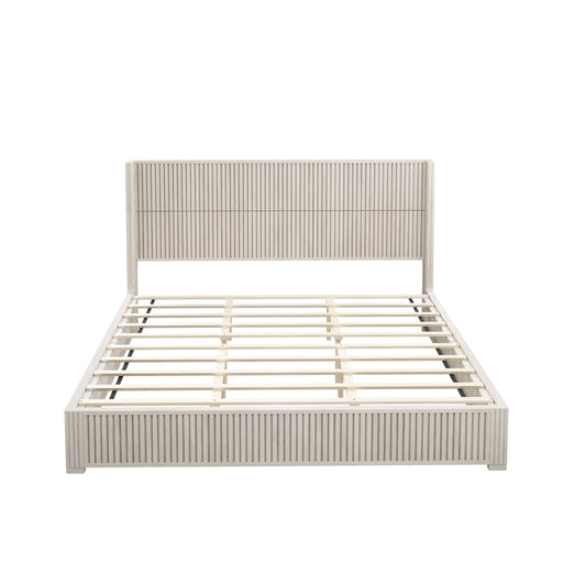Platform Bed Frame With Headboard, Floor Standing Design Home Essentials