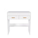 Flip Top Vanity Desk With LED Mirror & Outlet Makeup Table With 2 Drawers, Open Storage, And Jewelry Hooks - White Home Essentials