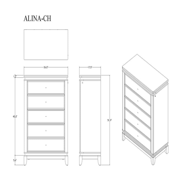 Adalid - Chest With LED Lighting - White