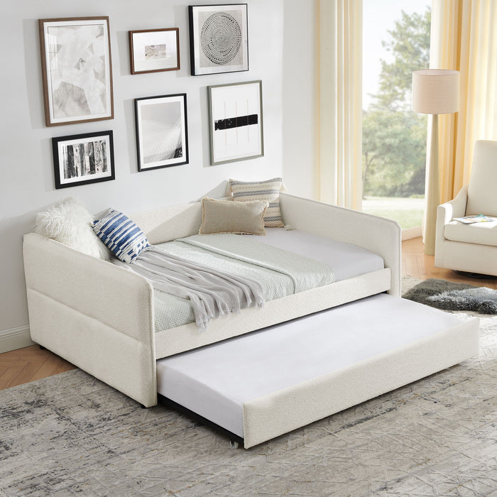 Upholstered Daybed With Pop Up Trundle Home Essentials