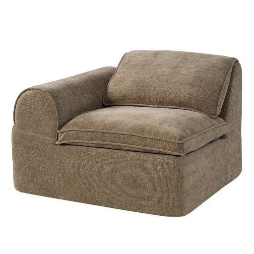 Almano - Modular Left Facing Arm Chair - Light Brown Chenille ACME