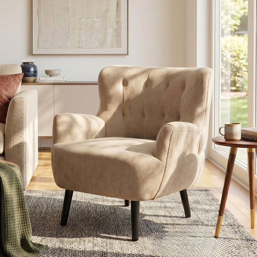 Armchair With Round Arm - Brown Noble House