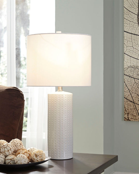 Steuben - Ceramic Table Lamp (Set of 2) - White Signature Design by Ashley®
