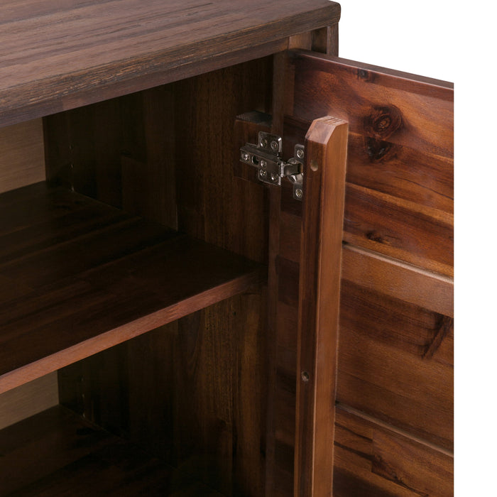 Lowry - Medium Storage Cabinet - Distressed Charcoal Brown