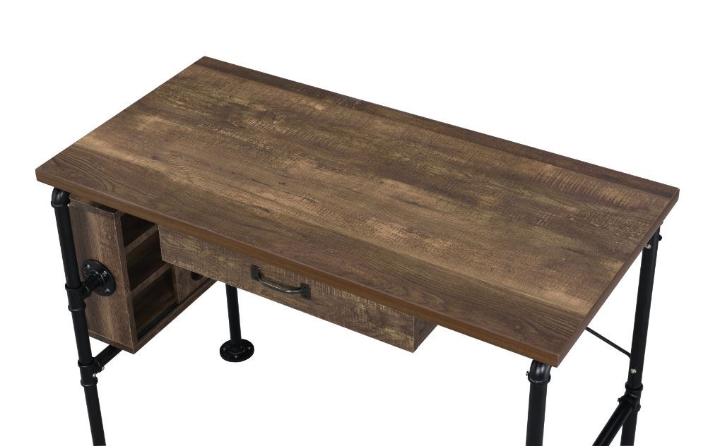 Endang - Writing Desk - Weathered Oak & Black ACME