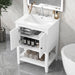 Modern Bathroom Vanity With Sink And Open Shelf Hearth and Haven