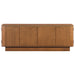 TV Stand, Fluted Media Console With Adjustable Shelves And Cable Holes Hearth and Haven