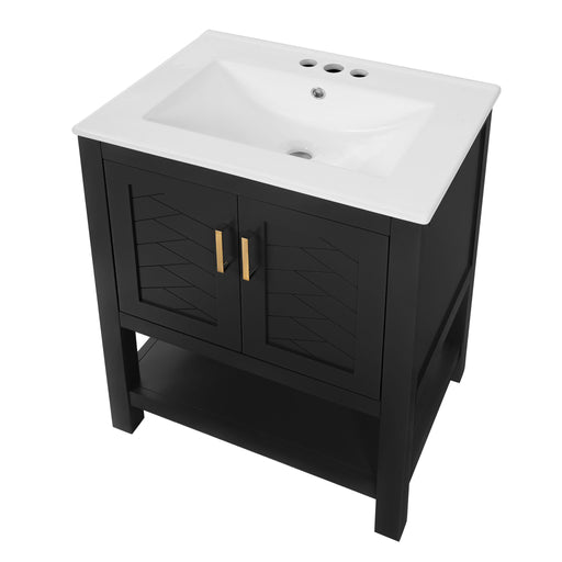 Modern Bathroom Vanity With Elegant Twill Design Hearth and Haven
