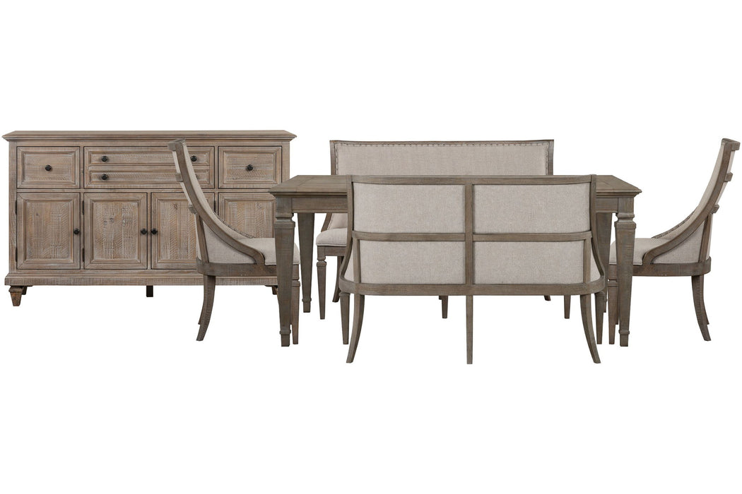 Lancaster - 6 Piece Extendable Rectangular Dining Table Set Magnussen Furniture