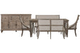 Lancaster - 6 Piece Extendable Rectangular Dining Table Set Magnussen Furniture