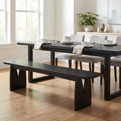 Dining Bench For Kitchen - Black Noble House