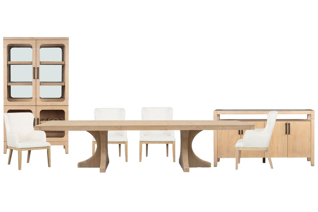 Somerset - Extendable Trestle Dining Table Set Magnussen Furniture