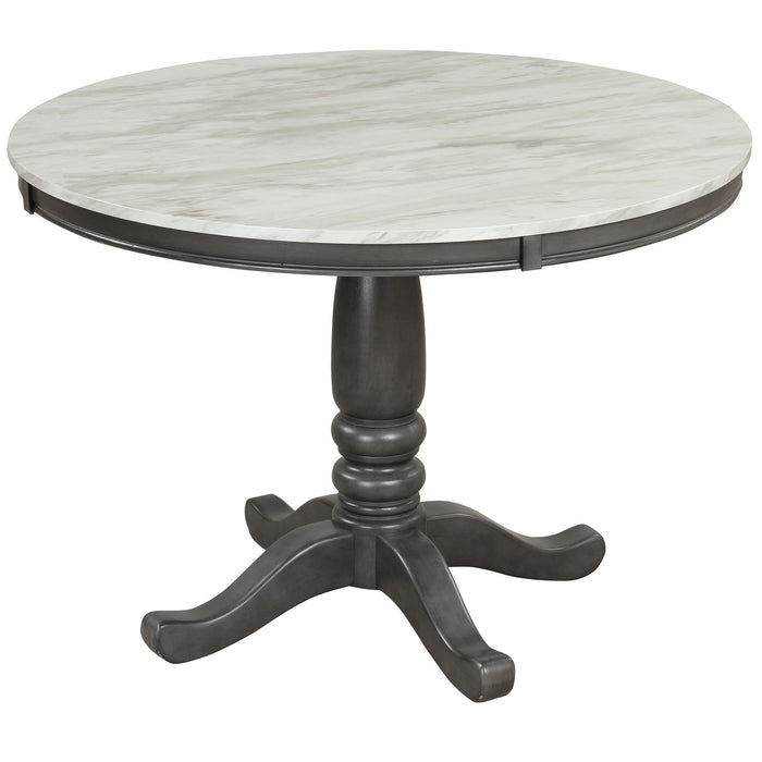 Dining Table - Gray - Faux Marble Hearth and Haven