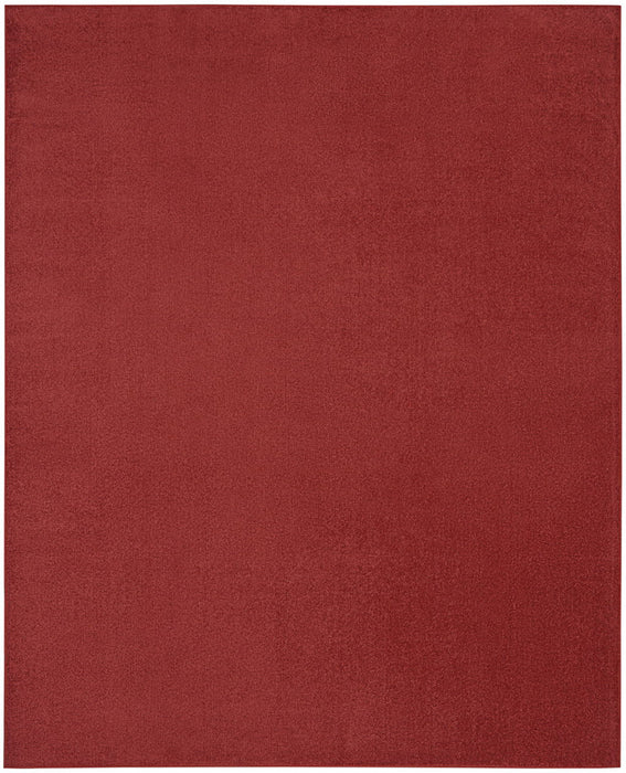 10' X 14' Stain Resistant Indoor / Outdoor Area Rug - Brick Red