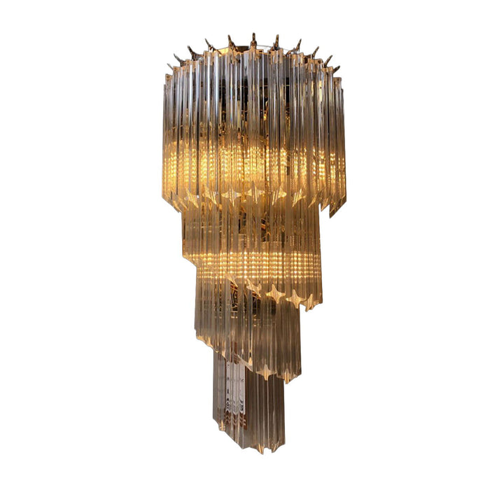 Michael Amini Lighting - Spiral 5-Light 25" Crystal Wall Sconce - Gold / Brown Michael Amini
