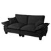 2 Seater Modular Loveseat With Curved Armrests Home Essentials