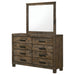 Bren - 8 Drawer Dresser With Mirror - Rustic Brown Furniture Max