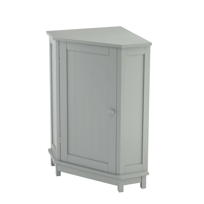 Bathroom Cabinet Triangle Corner Storage Cabinet With Adjustable Shelf Modern Style Hearth and Haven