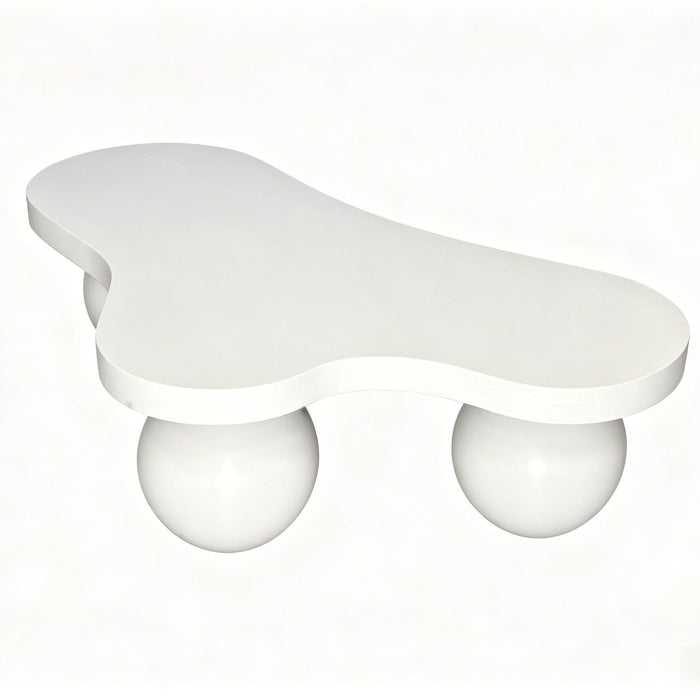 Cloud Shaped Coffee Table With 3 Ball Legs For Living Room Home Essentials