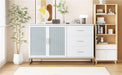 Murphy Bed With Frosted Glass Doors Design, Fake Drawers, Metal Legs Timeless Haven