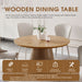 Round Dining Table For Dining Room - Natural Wood Home Essentials
