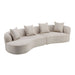 Elegant Curved Sectional Sofa With Full Foam Comfort Noble House