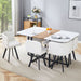 Modern Minimalist Marble Pattern Joinery Dining Table With Dining Chairs Home Essentials