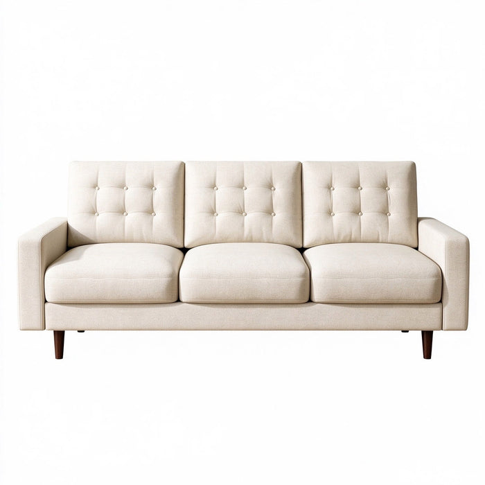 3 Seat Sofa Couch With Tufted Back Upholstered Couch For Living Room US Pride