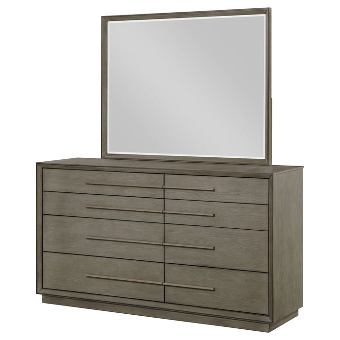 Prescott - 8 Drawer Dresser With Mirror - Brown Furniture Max