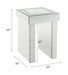 Noralie - 16" End Table With Faux Diamonds - Mirrored ACME