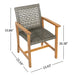 Outdoor Dining Chairs (Set of 2) - Mocha / Teak Noble House
