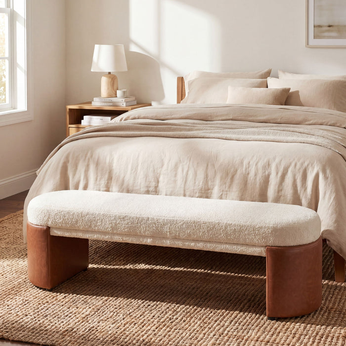 Upholstered Indoor Dining Bench Noble House