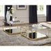 Emeline - 2 Piece Coffee Table Set - Brushed Brass Furniture Max