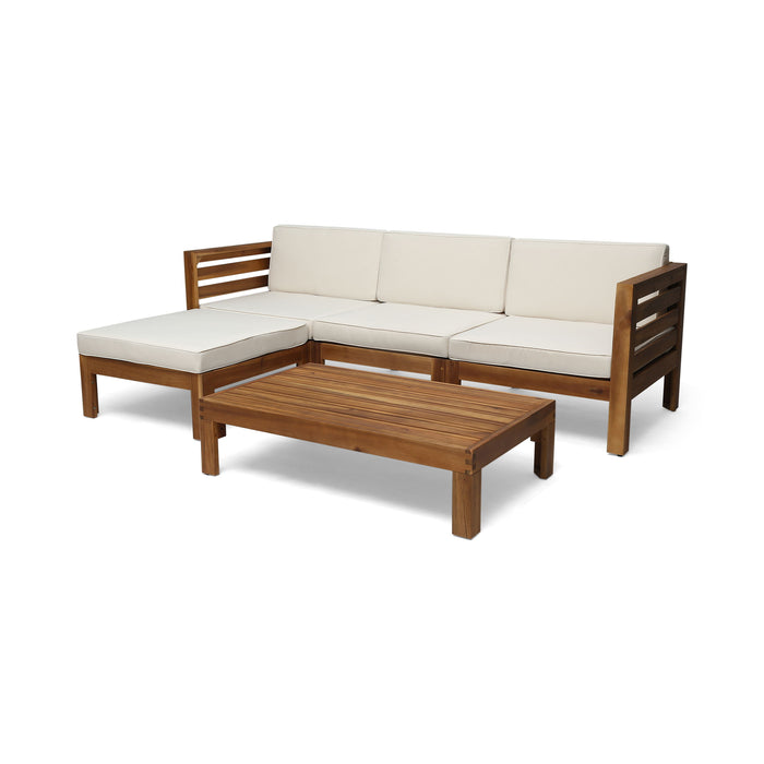 Cambridge L Shape Sofa Set - Acacia Wood